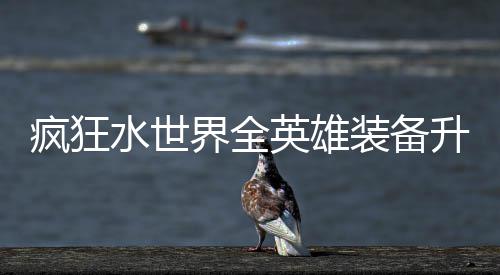 搭配攻略装备疯狂英雄界全技能词条水世升星