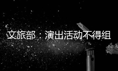 部不得 不得为活动文旅组织提供条件演出演员假唱假唱